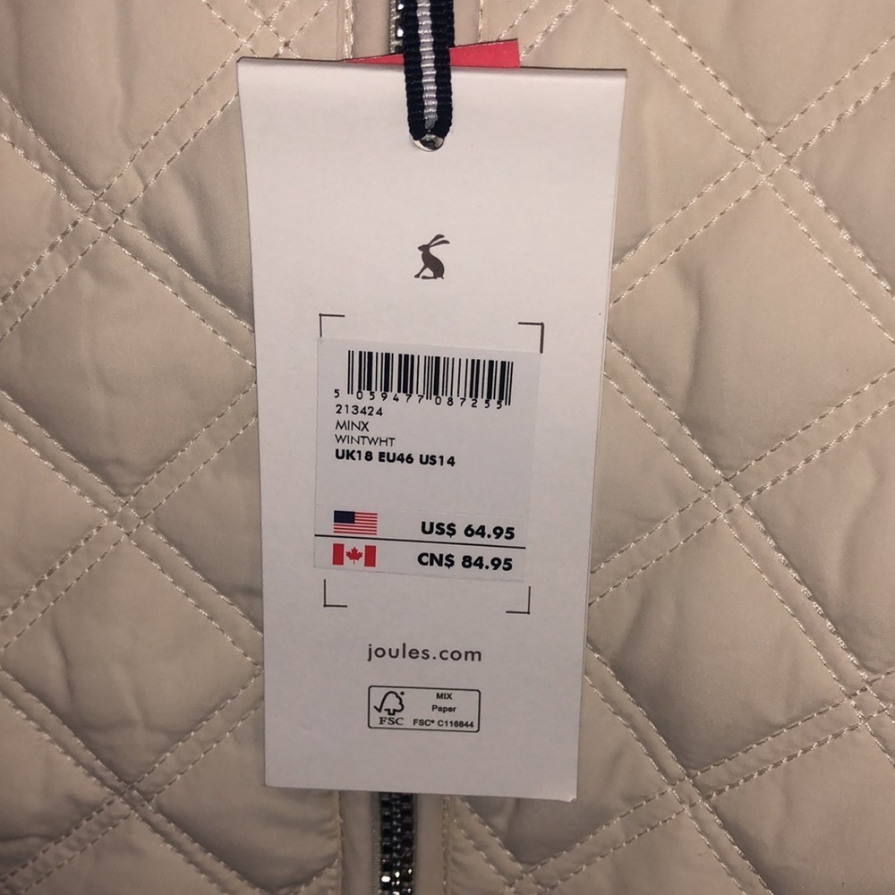 JOULES Minx Fitted Vest NWT Size 14 - Picture 7 of 10